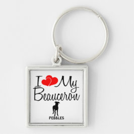 Llavero Amo A Mi Perro Beauceron