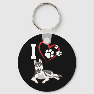 Llavero Amo a mi perro husky siberiano Regalo de decorac