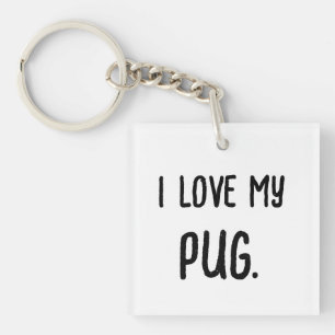 Llavero Amo a mi perro personalizable