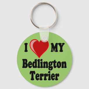 Llavero Amo A Mi Perro Terrier De Bedlington