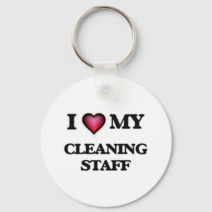 Llavero Amo a mi personal de limpieza