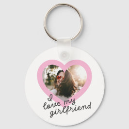 Llavero Amo a mi Personalizado novia Pink Valentine Photo