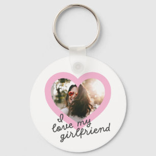 Llavero Amo a mi Personalizado novia Pink Valentine Photo