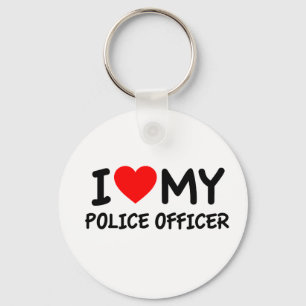 Llavero Amo a mi policía