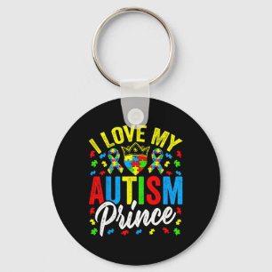 Llavero Amo A Mi Príncipe De Autismo - Apoyo Al Autismo Au