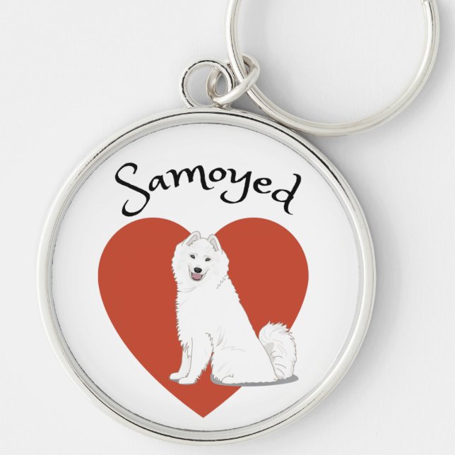 Llavero ¡Amo a mi Samoyed! (Frente)