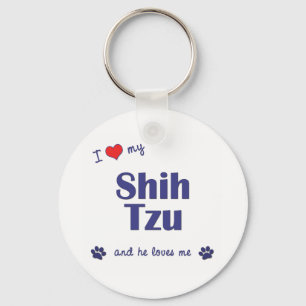 Llavero Amo a mi Shih Tzu (el perro masculino)