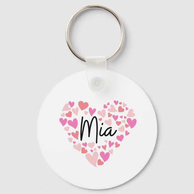 Llavero Amo a Mia (Anverso)