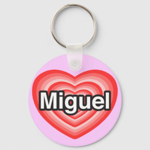Llavero Amo a Miguel. Te amo, Miguel. Corazón
