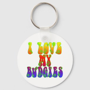 Llavero Amo A Mis Budgies