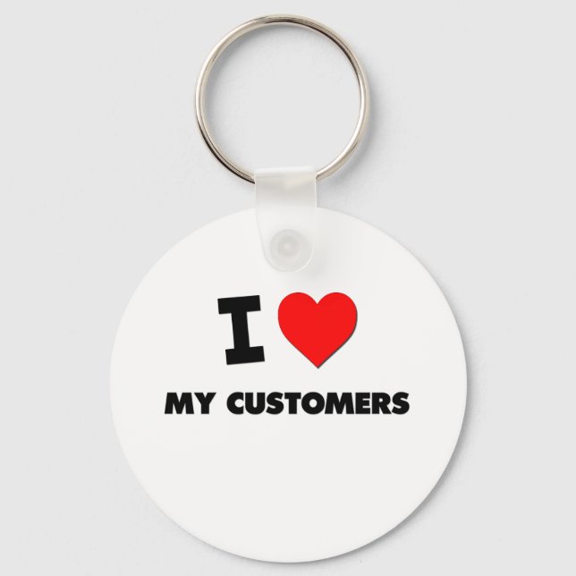 Llavero Amo a mis clientes (Anverso)