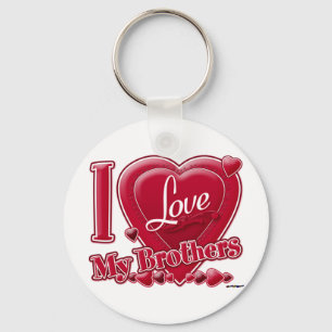 Llavero Amo a mis hermanos rojos - corazón