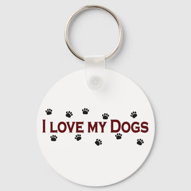 Llavero Amo a mis perros (Anverso)