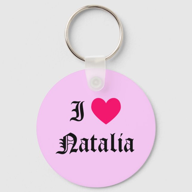 Llavero Amo a Natalia (Anverso)