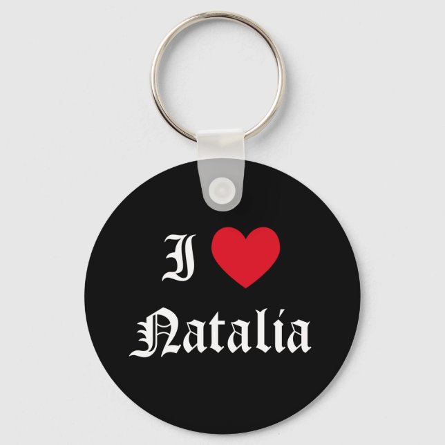 Llavero Amo a Natalia (Anverso)