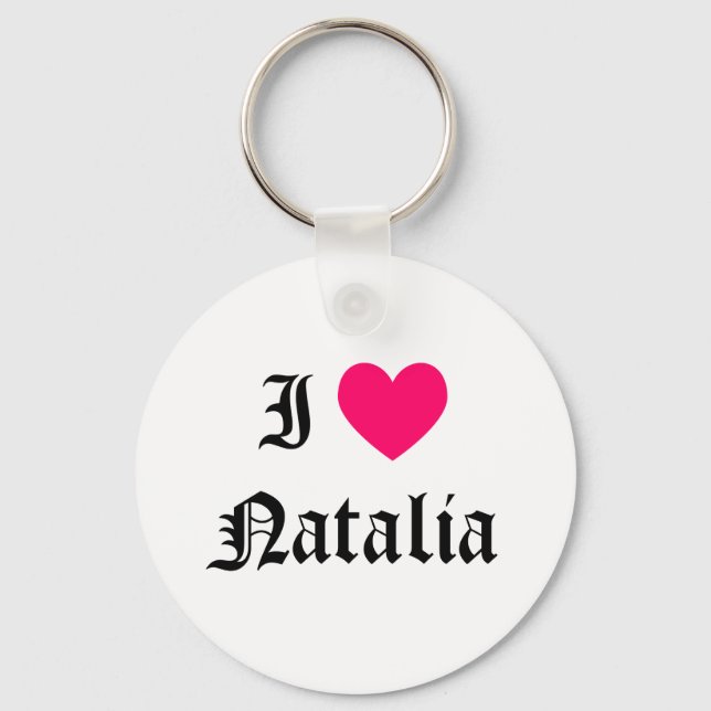 Llavero Amo a Natalia (Anverso)