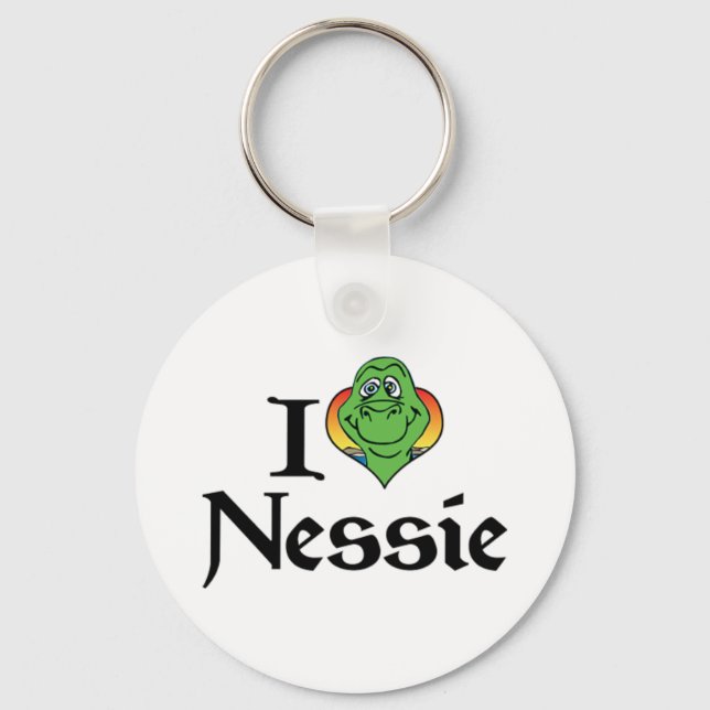 Llavero Amo a Nessie del Corazón - Monstruo del Lago Ness (Anverso)