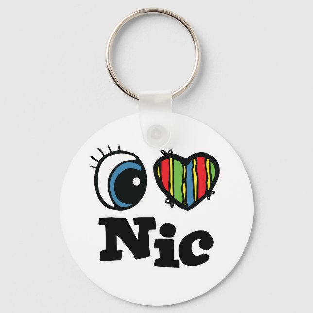 Llavero Amo a Nic (Anverso)
