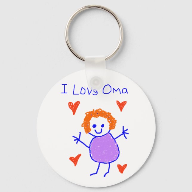 Llavero Amo A Oma (Anverso)