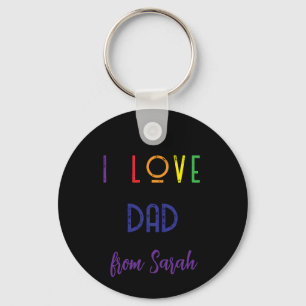 Llavero Amo a papá foto Key Ring