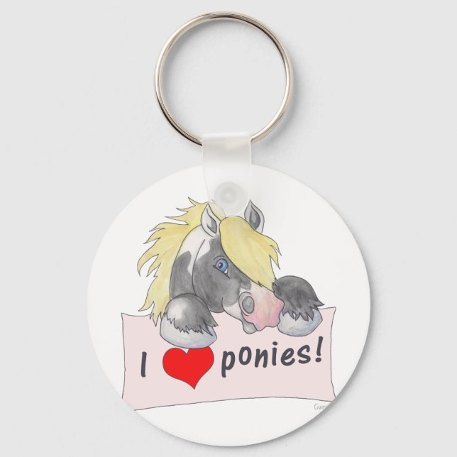 Llavero ¡Amo a Ponies! (Anverso)