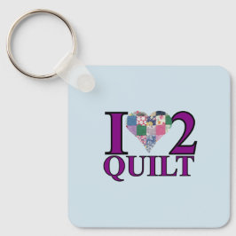 Llavero Amo a Quilt - Anillo de claves
