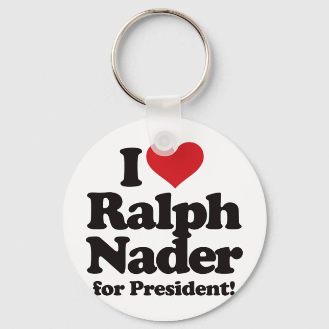 Llavero Amo a Ralph Nader por el presidente (Anverso)