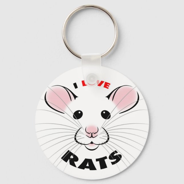 Llavero Amo a Rats Keychain (Anverso)