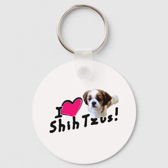 Llavero ¡Amo a Shih Tzus! (Anverso)