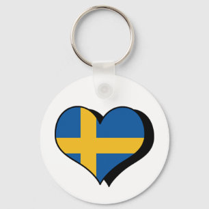 Llavero Amo a Suecia Keychain