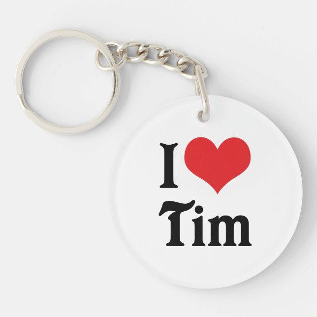 Llavero Amo a Tim (Frente)