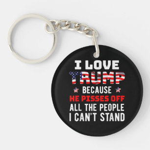 Llavero Amo a Trump porque cabrea a la gente que no soport