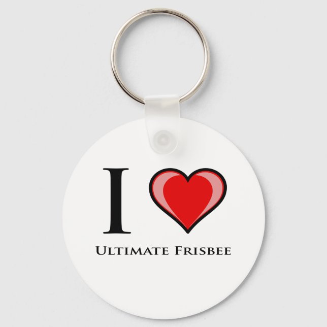 Llavero Amo a Ultimate Frisbee (Anverso)