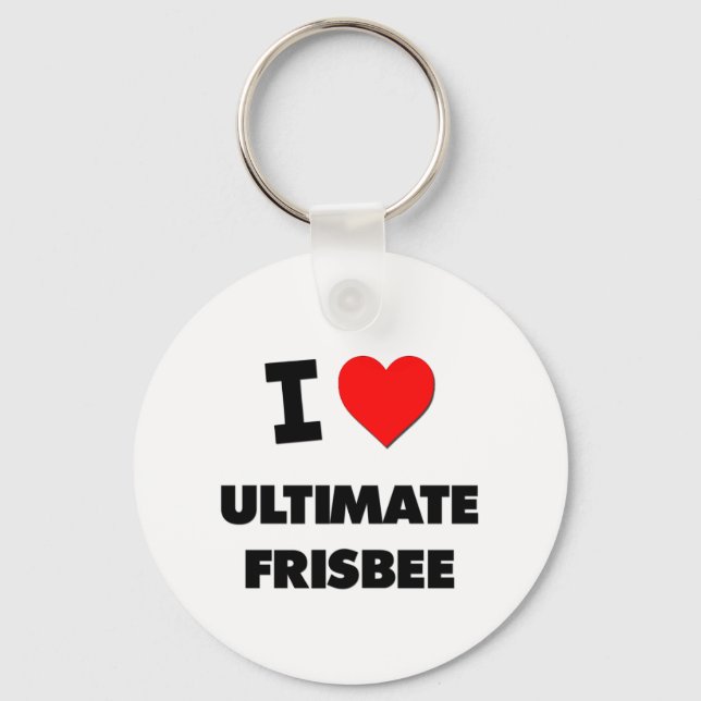 Llavero Amo a Ultimate Frisbee (Anverso)
