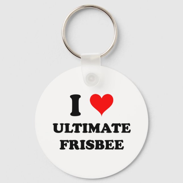Llavero Amo a Ultimate Frisbee (Anverso)