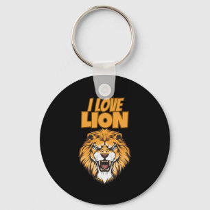 Llavero Amo al León – Diseño para Amantes de Animales para