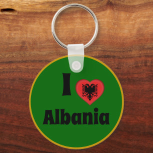 Llavero Amo Albania y el corazón albanés - viajes / deport