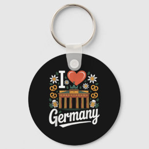 Llavero Amo Alemania Bratwurst Pretzel Beer