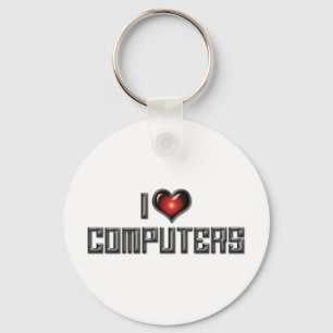Llavero Amo Computadoras Corazón