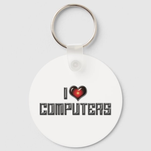Llavero Amo Computadoras Corazón (Anverso)