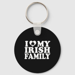 Llavero Amo corazón a mi familia irlandesa Día de San Patr