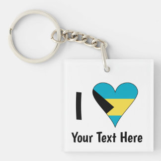 Llavero Amo (Corazón de la bandera de las Bahamas) Persona