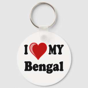 Llavero Amo (corazón) mi gato de Bengala