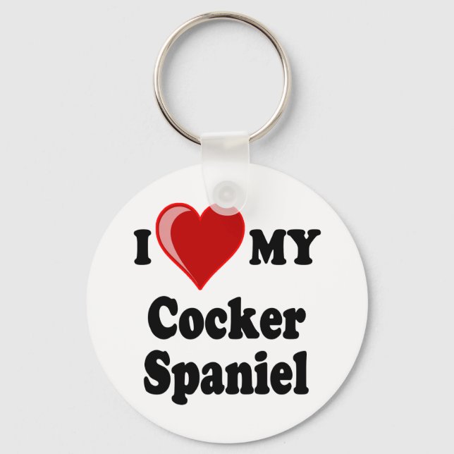 Llavero Amo (Corazón) Mi Perro Cocker Spaniel (Anverso)