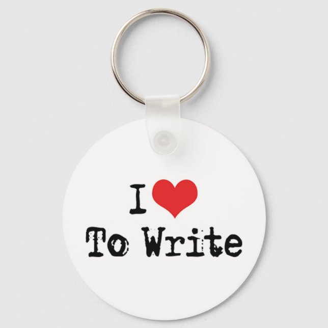 Llavero Amo Corazón Para Escribir (Anverso)