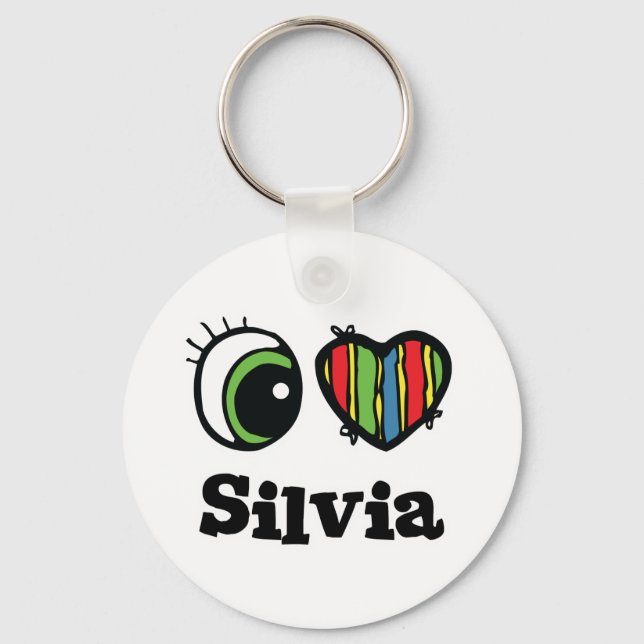 Llavero Amo (Corazón) Silvia (Anverso)