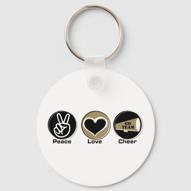 Llavero Amo de la Paz Alegre Negro/Oro (Anverso)