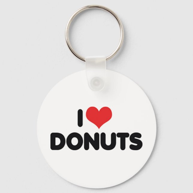 Llavero Amo Donas de Corazón - Comida Ligera de Donas Aman (Anverso)