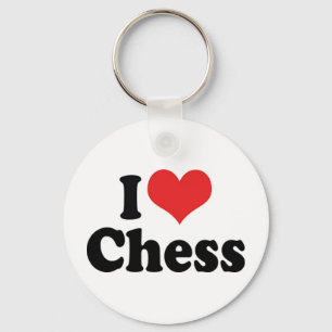 Llavero Amo el ajedrez del corazón