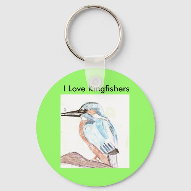 Llavero Amo el anillo de claves de Kingfishers (Anverso)